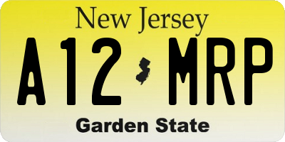 NJ license plate A12MRP
