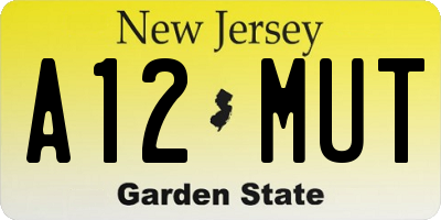 NJ license plate A12MUT