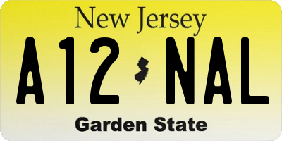 NJ license plate A12NAL