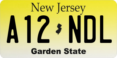 NJ license plate A12NDL