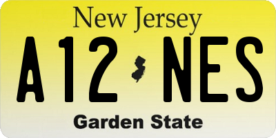 NJ license plate A12NES