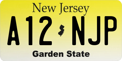 NJ license plate A12NJP