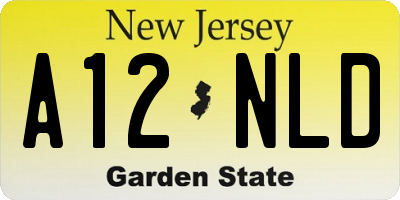NJ license plate A12NLD