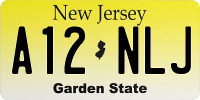 NJ license plate A12NLJ