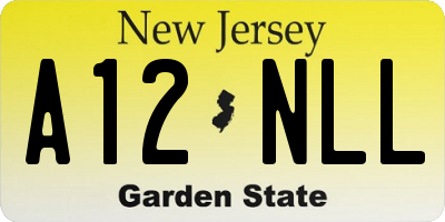 NJ license plate A12NLL