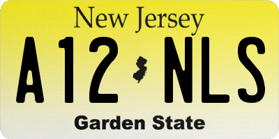 NJ license plate A12NLS