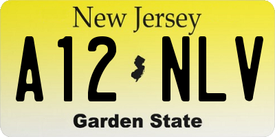 NJ license plate A12NLV