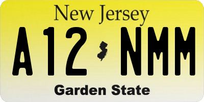 NJ license plate A12NMM