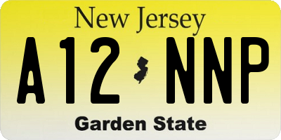 NJ license plate A12NNP