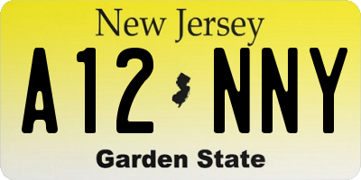 NJ license plate A12NNY