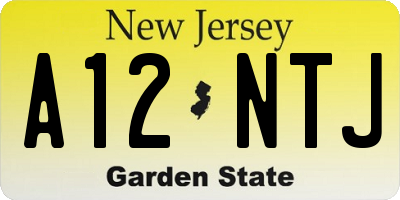 NJ license plate A12NTJ