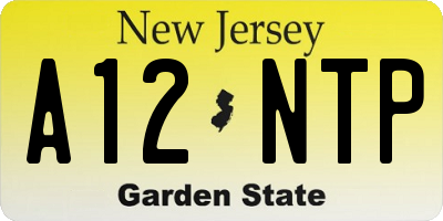 NJ license plate A12NTP
