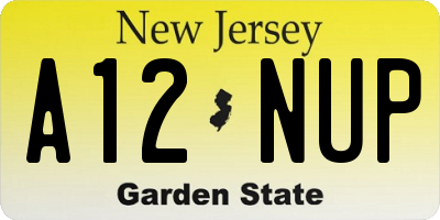 NJ license plate A12NUP