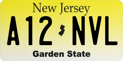 NJ license plate A12NVL