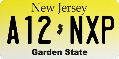 NJ license plate A12NXP