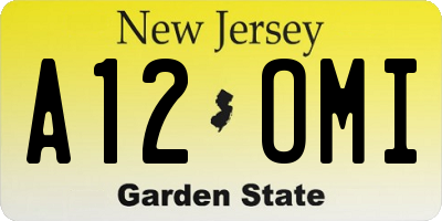 NJ license plate A12OMI