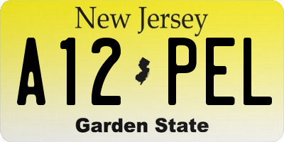 NJ license plate A12PEL