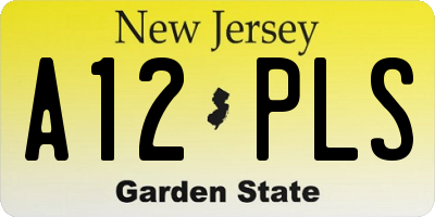 NJ license plate A12PLS