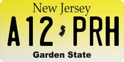 NJ license plate A12PRH