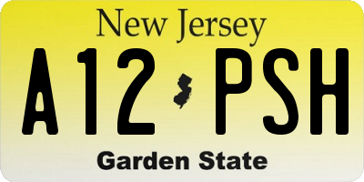 NJ license plate A12PSH