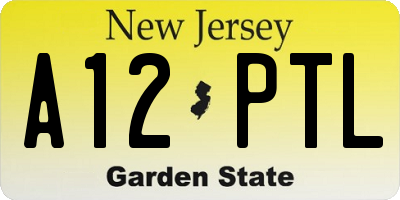 NJ license plate A12PTL