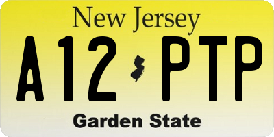 NJ license plate A12PTP