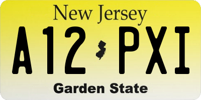 NJ license plate A12PXI