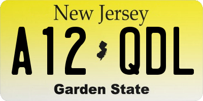 NJ license plate A12QDL