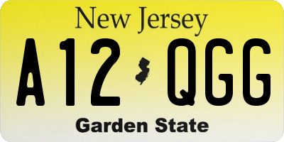 NJ license plate A12QGG