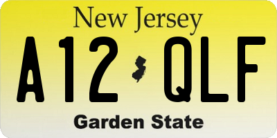 NJ license plate A12QLF