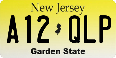NJ license plate A12QLP