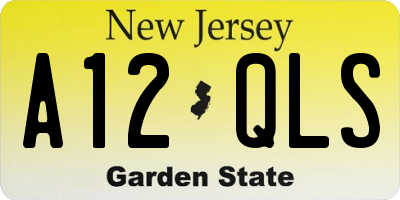 NJ license plate A12QLS