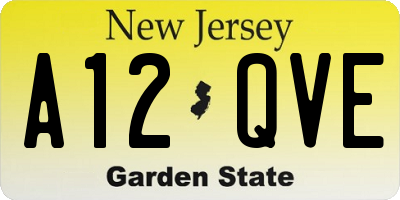 NJ license plate A12QVE