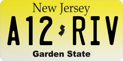 NJ license plate A12RIV