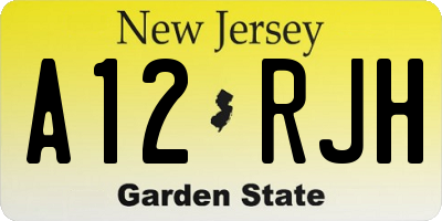 NJ license plate A12RJH