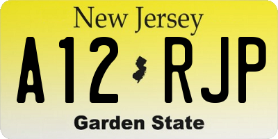 NJ license plate A12RJP