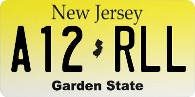 NJ license plate A12RLL