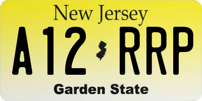NJ license plate A12RRP