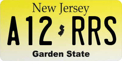 NJ license plate A12RRS