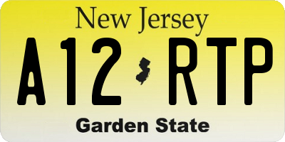 NJ license plate A12RTP