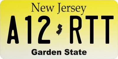 NJ license plate A12RTT