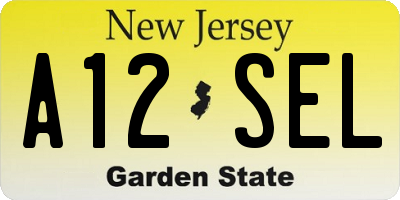 NJ license plate A12SEL