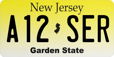 NJ license plate A12SER