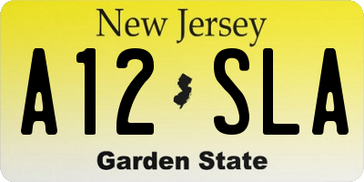 NJ license plate A12SLA
