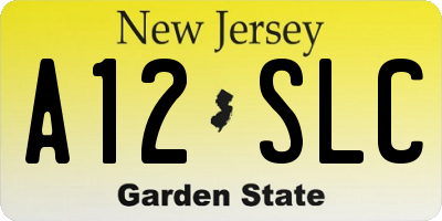 NJ license plate A12SLC