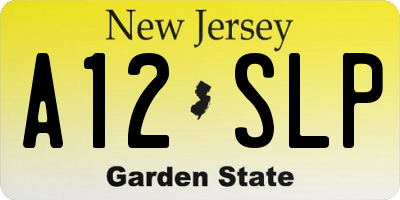 NJ license plate A12SLP