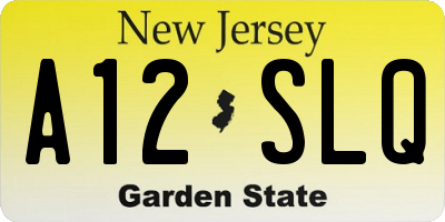 NJ license plate A12SLQ