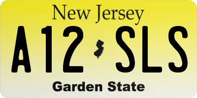 NJ license plate A12SLS