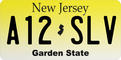 NJ license plate A12SLV