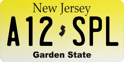 NJ license plate A12SPL
